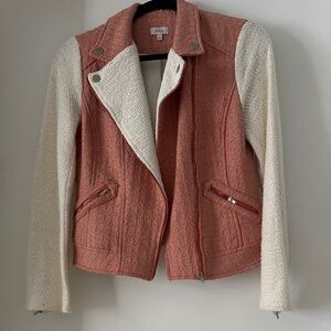 Pixley Coral and Cream Textured Blazer